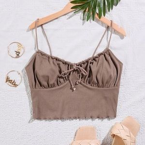 Brown Tiefront Cami